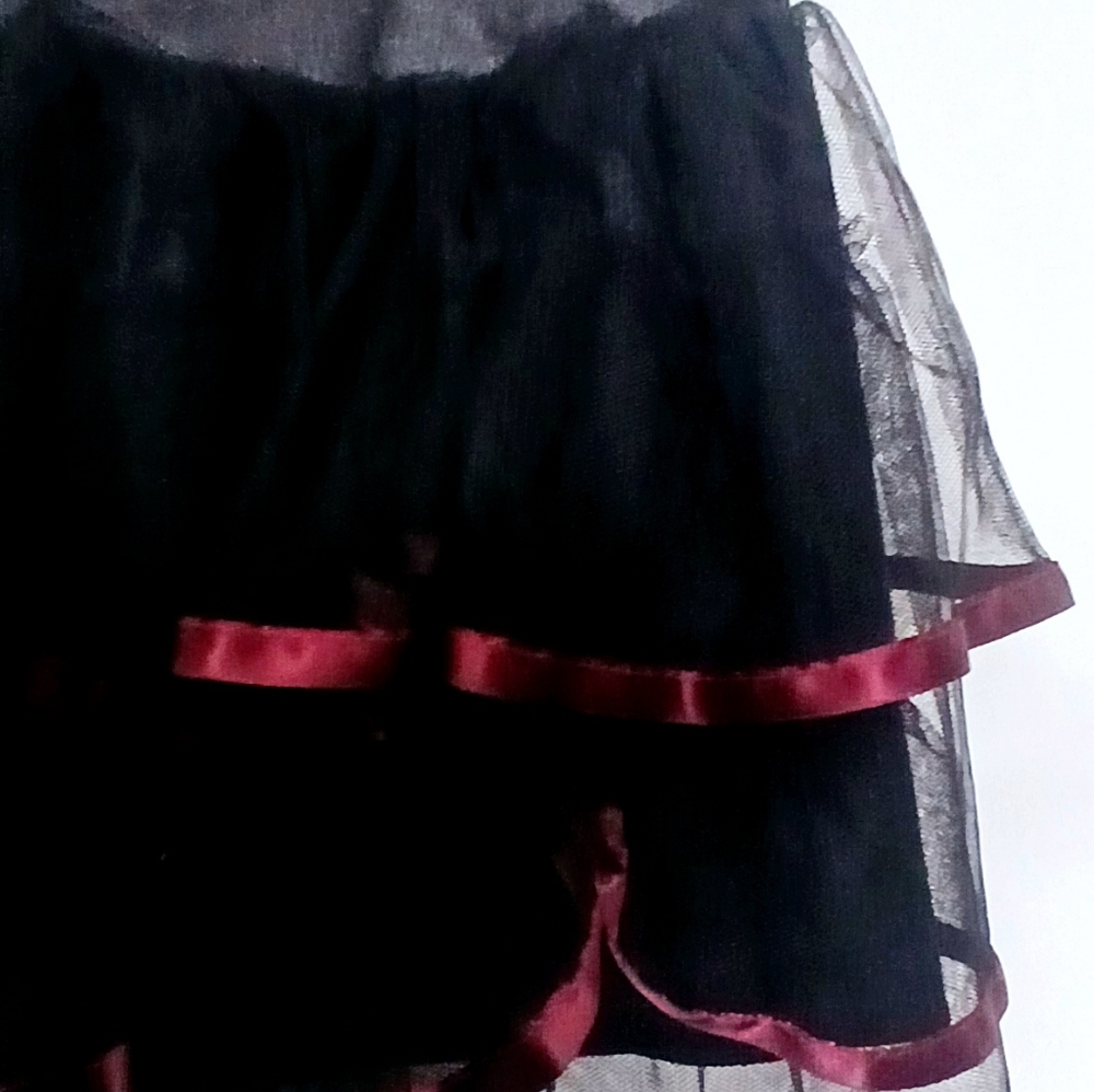 Harley Quinn DC comic Black & Red Faux Leather Corset & Skirt Set XL - Picture 13 of 14